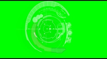 钢铁侠科技光影HUD屏显绿屏抠像特效视频素材