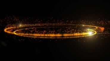 金光粒子旋转转圈圆圈光效漩涡黑屏特效（带透明通道）视频素材