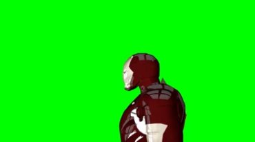 钢铁侠盔甲绿屏抠像影视特效（带通道）视频素材