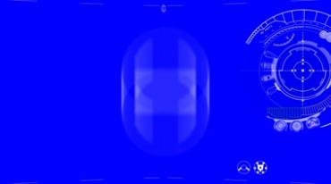 钢铁侠HUD头盔屏显科技光影蓝屏抠像特效视频素材