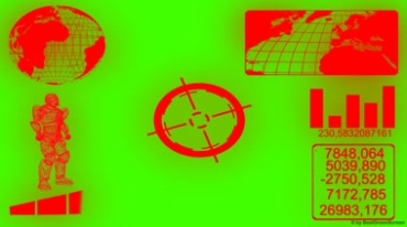 钢铁侠科技感影像光影HUD屏显绿屏特效视频素材