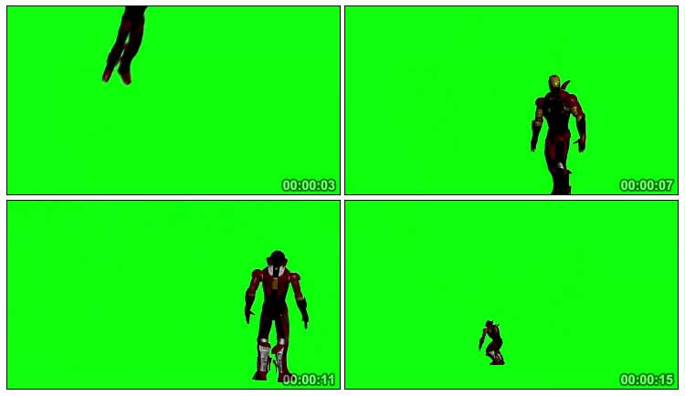 钢铁侠起飞绿屏抠像特效视频素材