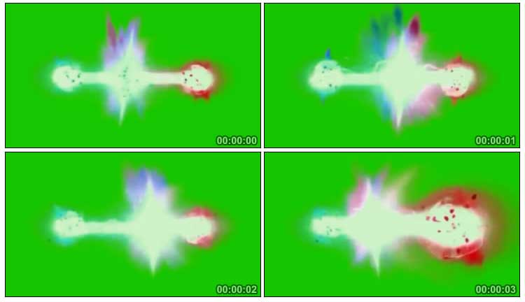 炫光激光对打相互攻击绿屏抠像特效视频素材