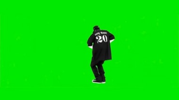 街舞嘻哈街头舞蹈鬼步舞绿屏抠像特效视频素材