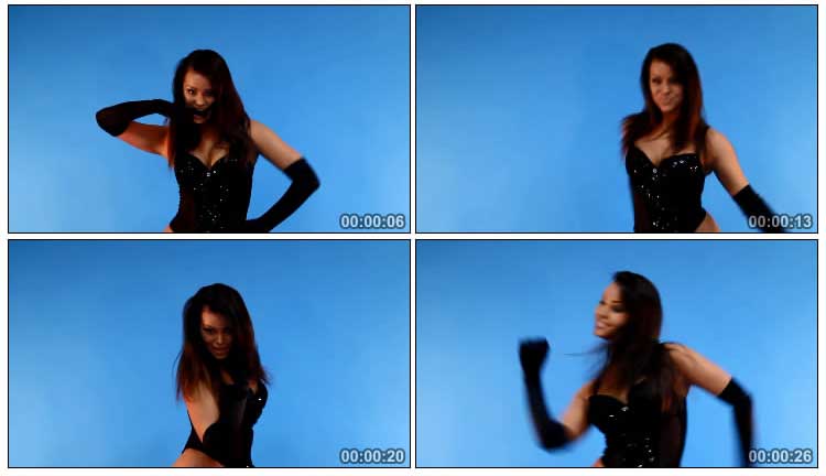 黑衣美女舞蹈跳舞视频素材
