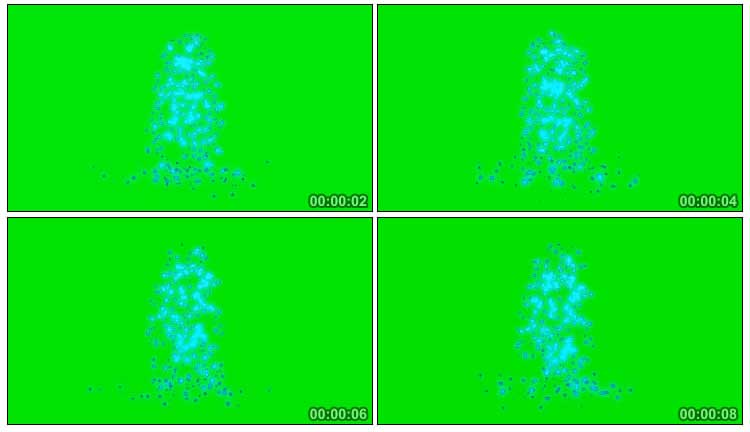 粒子荧光豆玻璃珠喷洒绿屏抠像特效视频素材