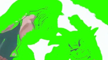七龙珠悟空打架日本动画片绿屏抠像巧影特效视频素材