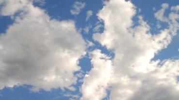 蓝天云层云团白云飘动视频素材