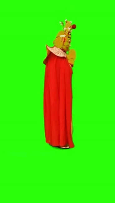 孙悟空美猴王齐天大圣戎装绿屏抠像后期特效视频素材