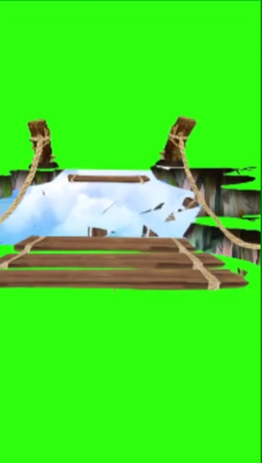 木桥木头小桥绿屏抠像特效视频素材