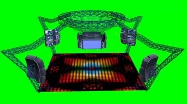 酷炫舞台LED灯迪斯科绿屏抠像特效视频素材