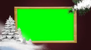 圣诞节绿屏相框画板抠像通道后期特效视频素材
