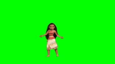 莫安娜公主绿屏抠像影视后期特效视频素材