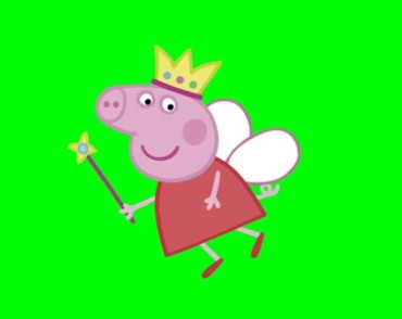 小猪佩奇魔法仙女绿屏抠像特效视频素材