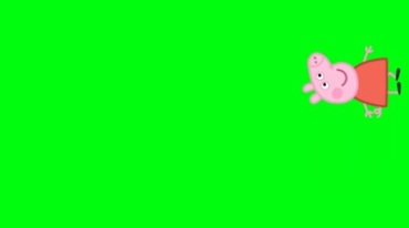 小猪佩奇卡通动画猪绿屏抠像特效视频素材