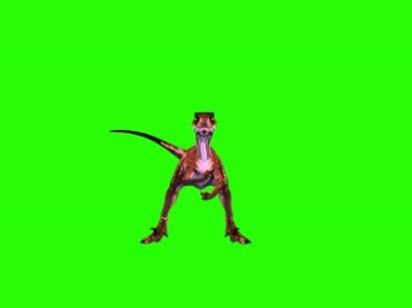恐龙跳舞绿屏抠像后期特效透明通道视频素材