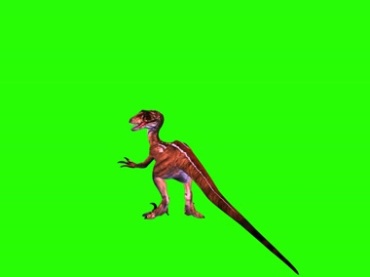 恐龙跳舞绿屏抠像后期特效透明通道视频素材