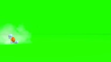 杰尼龟游戏妖怪精灵绿屏抠像后期特效视频素材