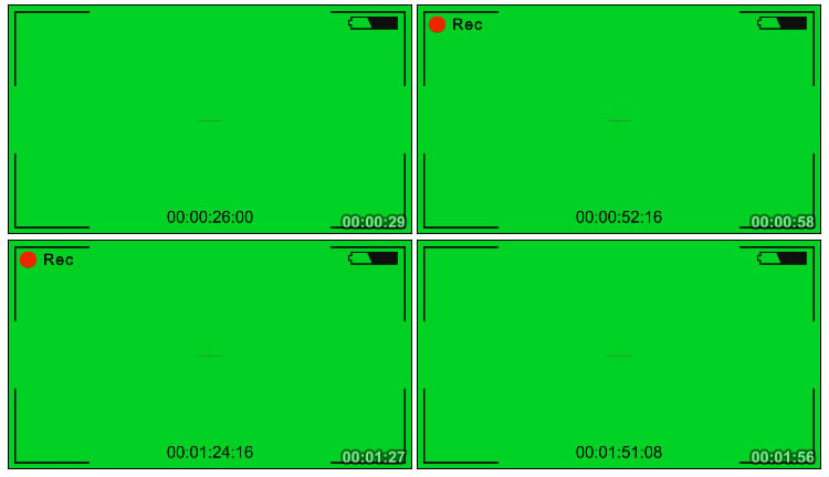 摄像机录像摄影框REC闪烁绿屏特效视频素材