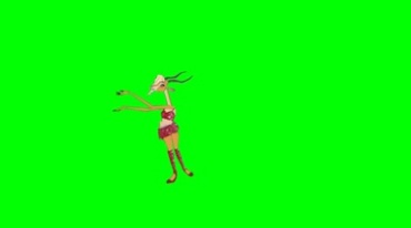 羚羊小姐人物造型绿屏抠像后期特效视频素材