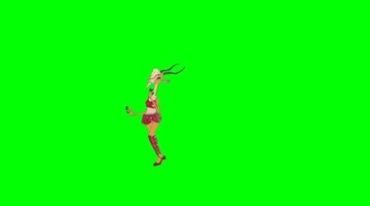 羚羊小姐人物造型绿屏抠像后期特效视频素材