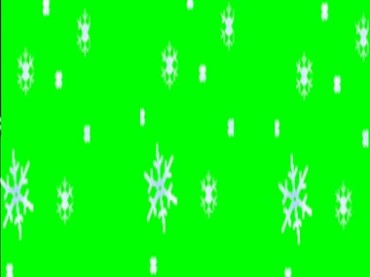 雪花雪片落下绿屏抠像特效视频素材