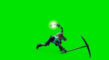 丧尸妖怪鬼战士绿屏抠像后期特效视频素材