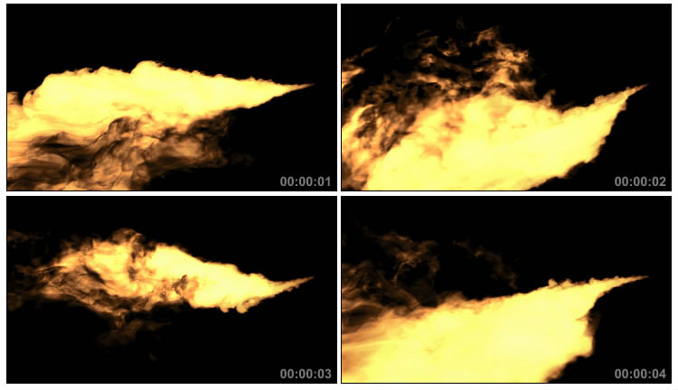 喷火喷射火焰黑屏抠像通道后期特效视频素材