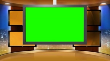 演播室新闻主播直播间电视绿屏免抠像特效视频素材