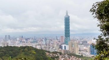 台北101大楼远景实拍视频素材