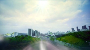 蓝天城市开发楼盘全景视频素材