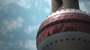 东方明珠塔中间大球实拍视频素材