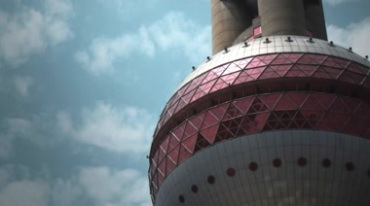 东方明珠塔中间大球实拍视频素材