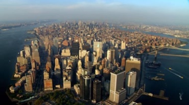 美国纽约全景航拍视频素材