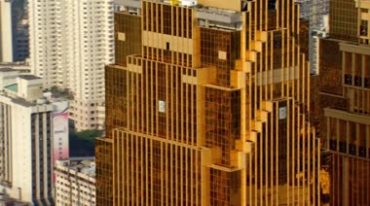 重庆黄金双子塔城市建筑实拍视频素材