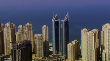 国际都市高楼林立摩天大厦航拍视频素材
