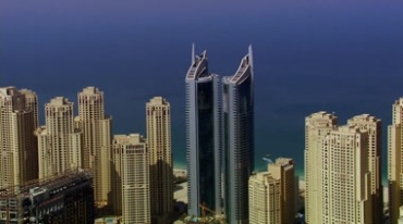 国际都市高楼林立摩天大厦航拍视频素材