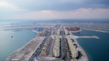 迪拜棕榈岛镜头视频素材
