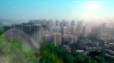 城市楼盘住宅小区环境优美全景视频素材