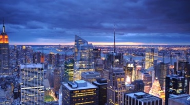 美国城市美丽夜景超高清延时摄影视频素材
