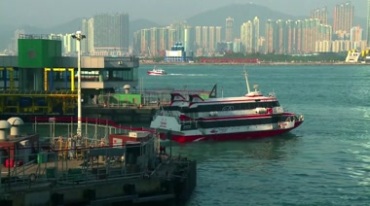 香港集装箱码头港口海运物流实拍视频素材