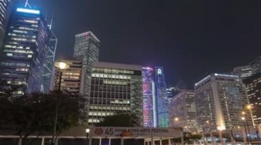 高清延时拍摄香港夜景美丽街景实拍视频素材