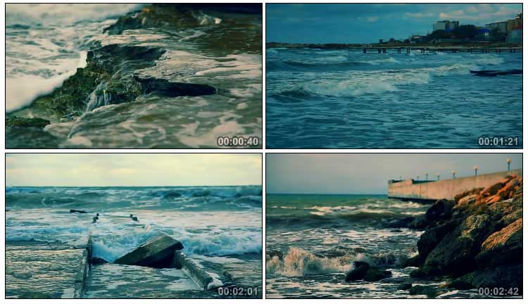 浪漫海洋海浪风光海边美景LED宣传片实拍视频素材