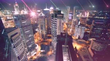 现代城市高科技信息社会大数据电子网络办公视频素材