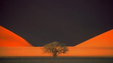 黄昏的红色沙漠实拍视频素材