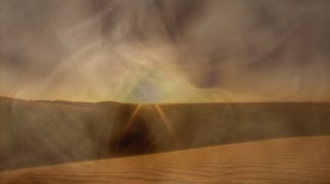 沙漠太阳落山夕阳风景视频素材
