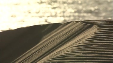 阳光照射沙漠沙粒沙丘沙坡实拍视频素材