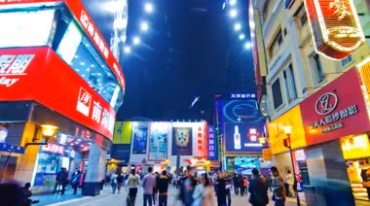 广州上海城市街景白天到黑夜航拍延时夜景宣传片视频素材