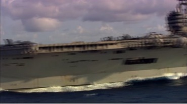 美国航母航空母舰在深海航行战机起飞降落实拍视频素材