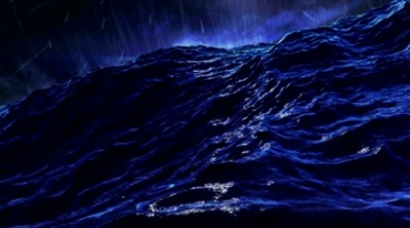 暴风雨夜里的大海波涛汹涌海浪视频素材